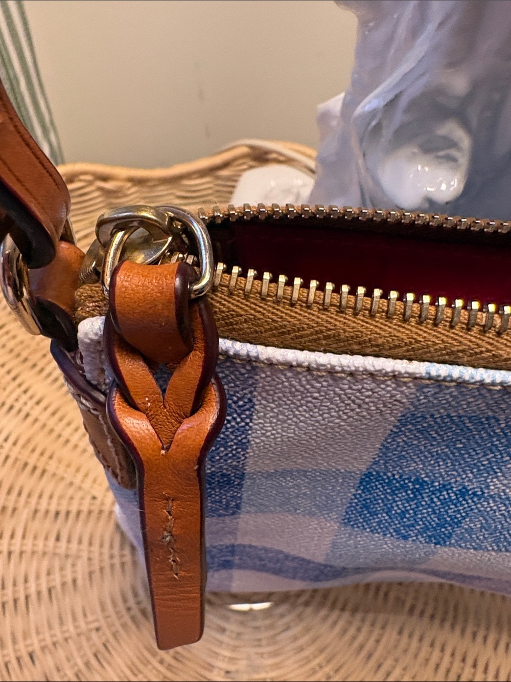 Gingham Blue & White Crossbody - Picture 9 of 14